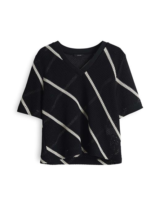 OPUS Shirts 'Gemukki'  sort / hvid