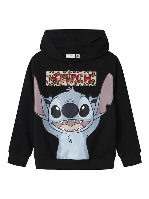 NAME IT Sweatshirt 'Stitch'  dueblå / lysviolet / sort / hvid
