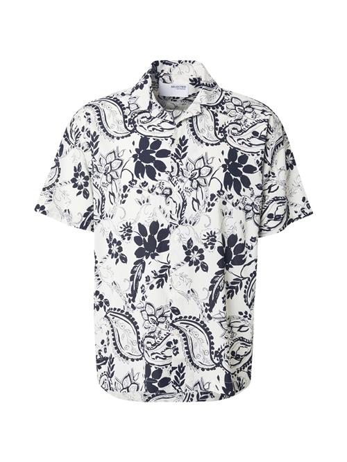 SELECTED Skjorte 'SLHRLXAIR'  creme / sort