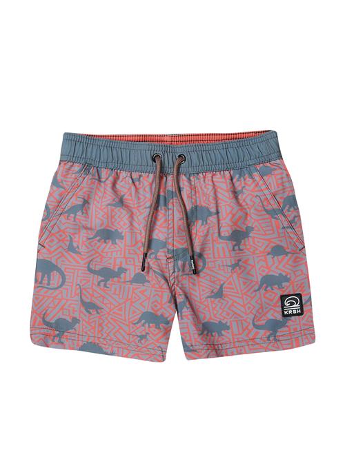 KOROSHI Badeshorts  khaki / orange