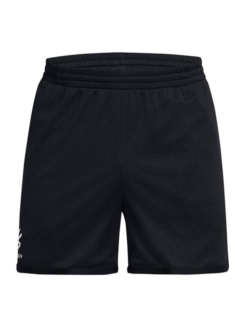 UNDER ARMOUR Sportsbukser 'Curry Splash'  sort / hvid