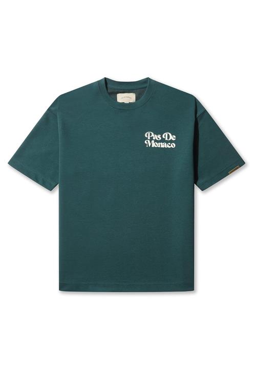 Pas De Monaco Bluser & t-shirts 'CARRE'  mørkegrøn / hvid