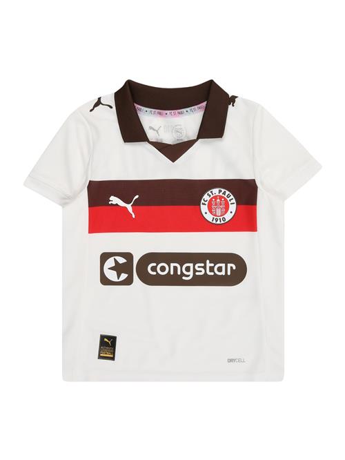 PUMA Funktionsskjorte 'FCSP'  kastaniebrun / knaldrød / hvid