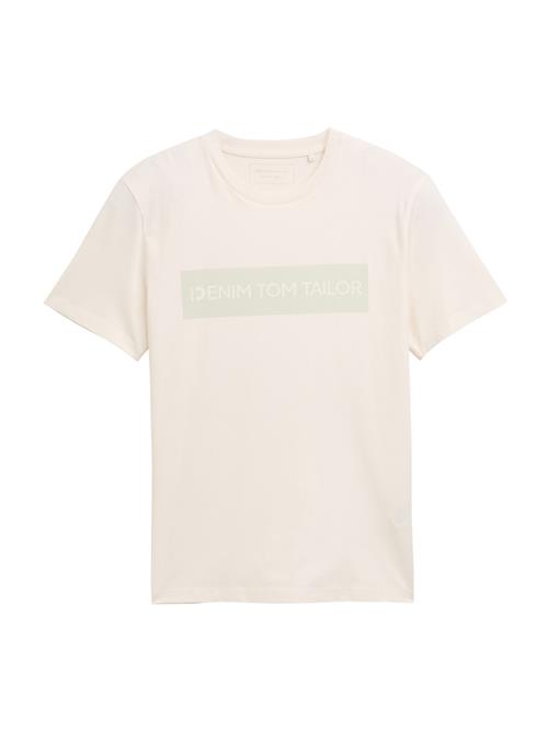 TOM TAILOR DENIM Bluser & t-shirts  lysegrøn / hvid