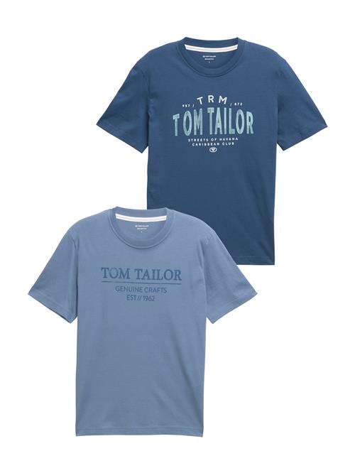 TOM TAILOR Bluser & t-shirts  opal / ensian / himmelblå / hvid