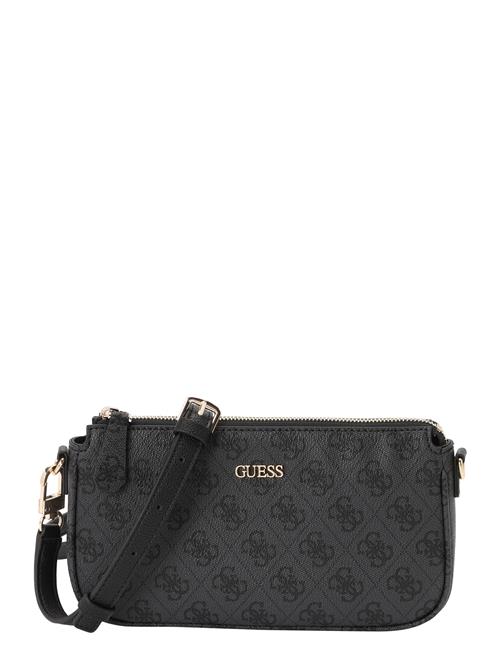 GUESS Skuldertaske 'NOELLE II DBL POUCH CROSSBODY'  antracit / mørkegrå