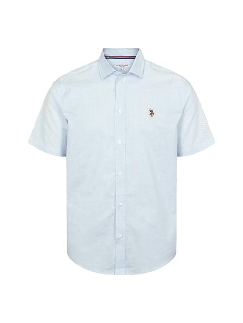 U.S. POLO ASSN. Skjorte 'UMNatan'  lyseblå / hvid