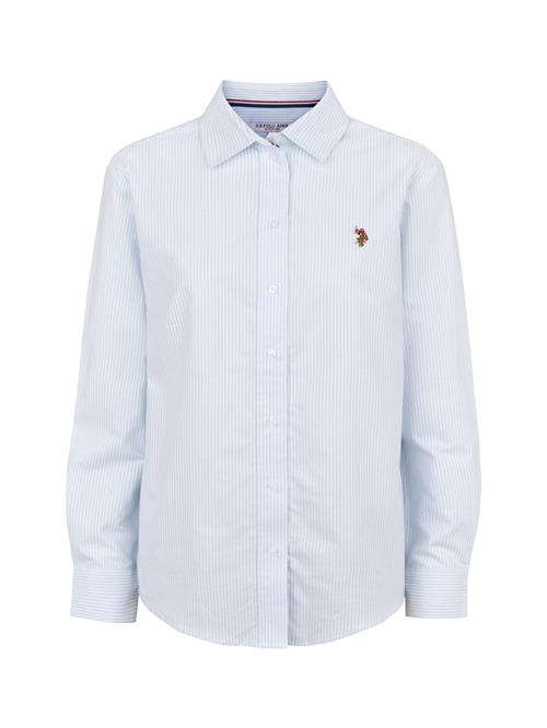 U.S. POLO ASSN. Bluse 'UWGina'  lyseblå / hvid