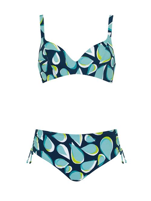 SUNFLAIR Bikini  turkis / mørkeblå / æble / hvid
