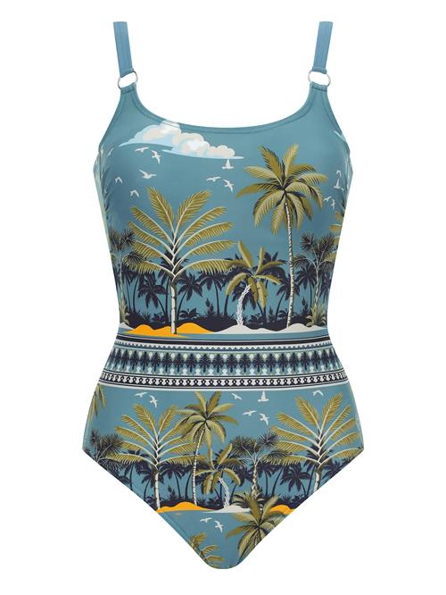 OLYMPIA Badedragt  navy / petroleum / kiwi / offwhite