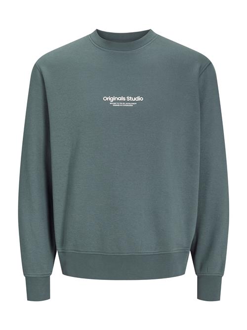 JACK & JONES Sweatshirt 'JWHVESTERBRO'  dueblå / hvid