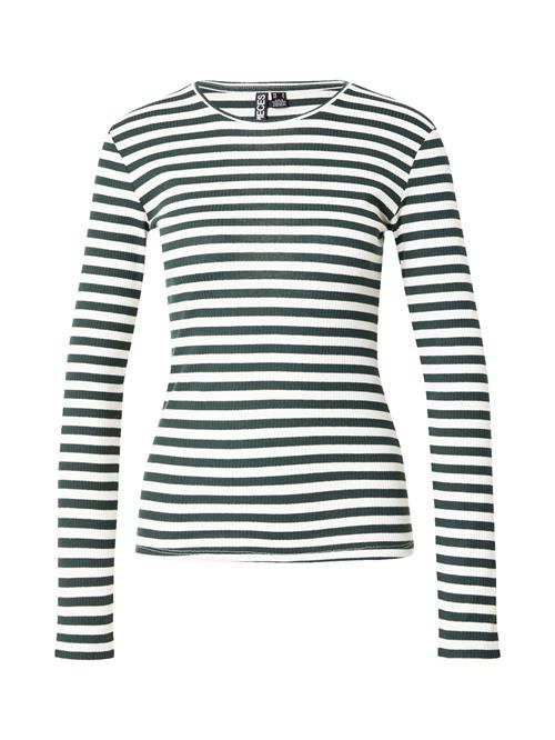 PIECES Shirts 'PCRUKA'  mørkegrøn / hvid