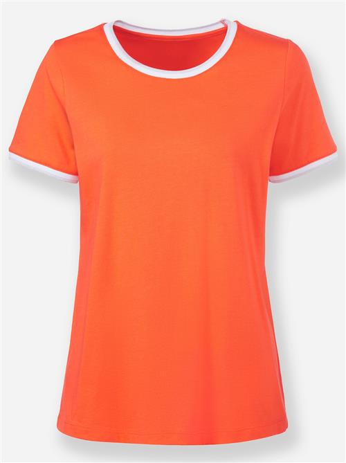 heine Shirts  orange / sølv / hvid