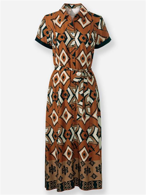 heine Blusekjole  brun / sort / hvid