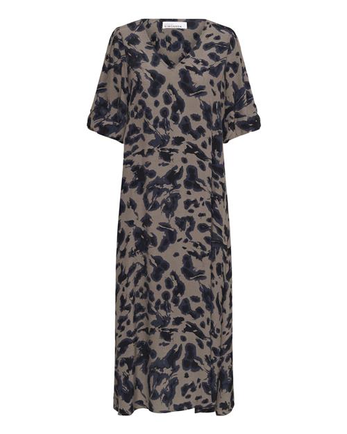 KAREN BY SIMONSEN Kjole 'Ashley Olivia'  mørkeblå / greige / sort