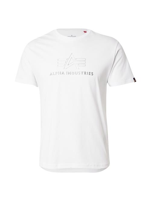 ALPHA INDUSTRIES Bluser & t-shirts  sølv / hvid