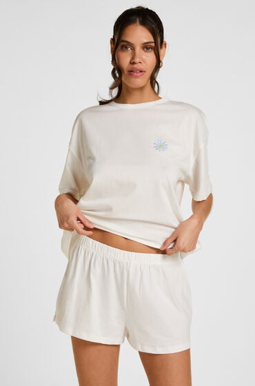 Hunkemöller Pyjamasæt Bomuld Hvid