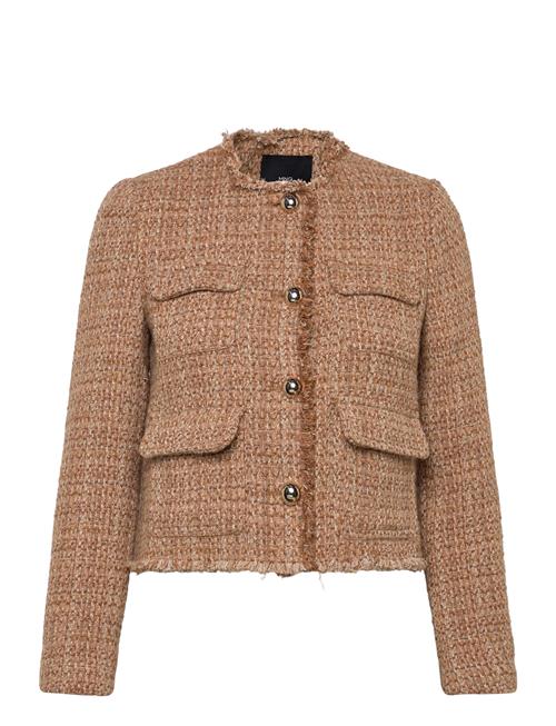 Mango | Tweed Jacket With Frayed Ends | XL