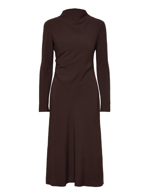 Mango | Ruched Dress With Draped Neckline | L