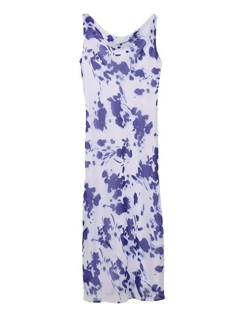 Calvin Klein | Printed Chiffon Sl Cowl Neck Max | XL