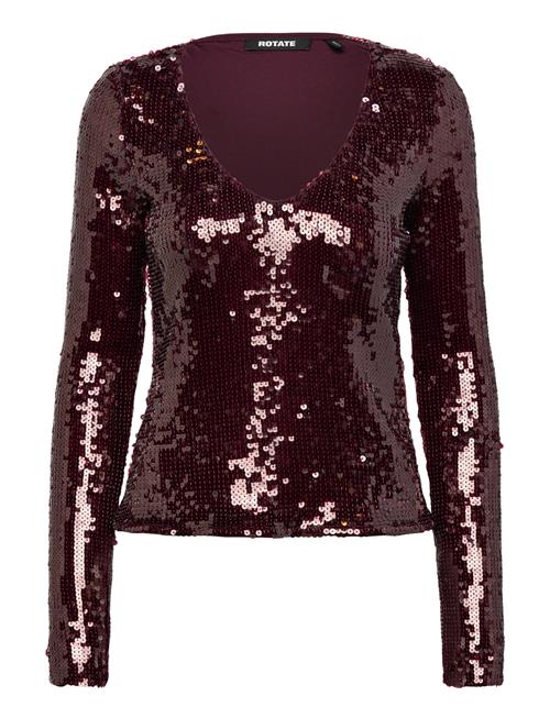 ROTATE | Sequins V-Neck Top | 36