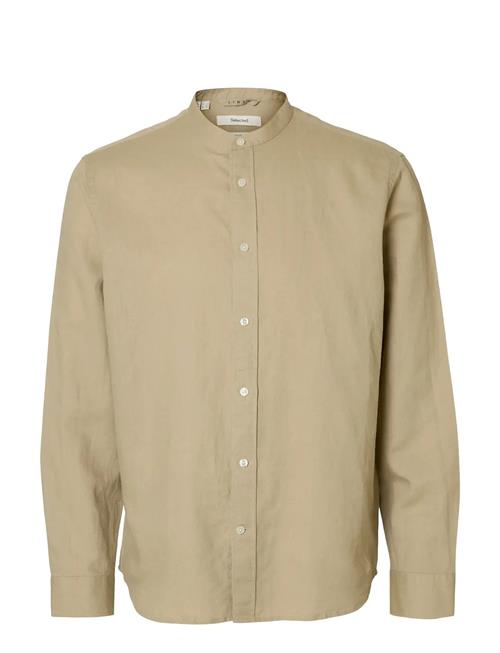 Selected | Slmregclay Linenblend Ls Shirt Band Noos | XXL