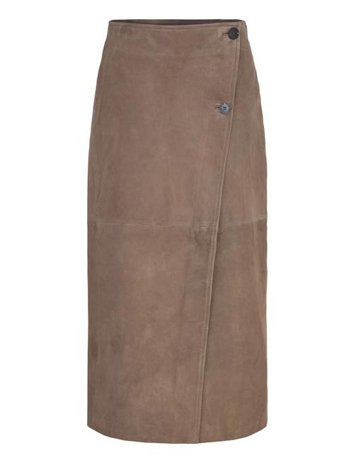 Selected | Slfjackie Hw Long Wrap Suede Skirt | 36