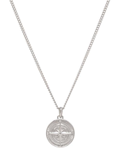 Samie | Compas - Necklace With Medallion Steel | ONE SIZE