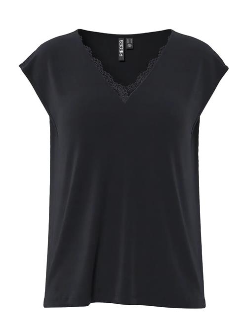 Pieces | Pckamala Lace V-Neck Tee Jrs Noos Bc | XL
