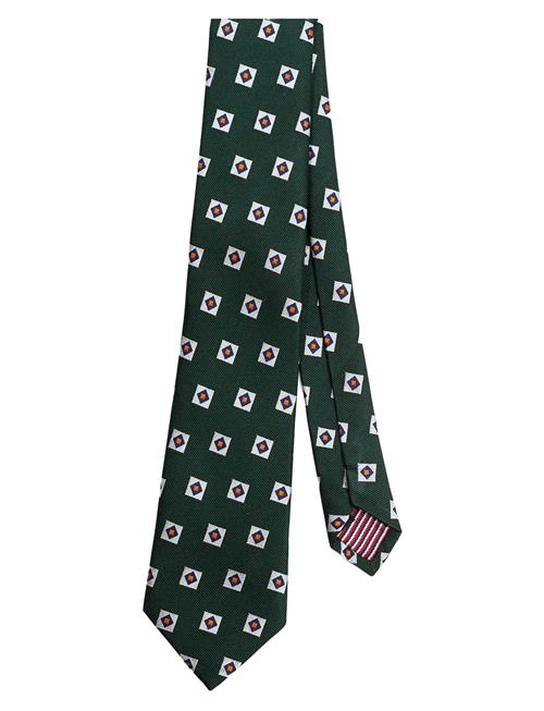 AN IVY | Green Triple Square Silk Tie | ONE SIZE