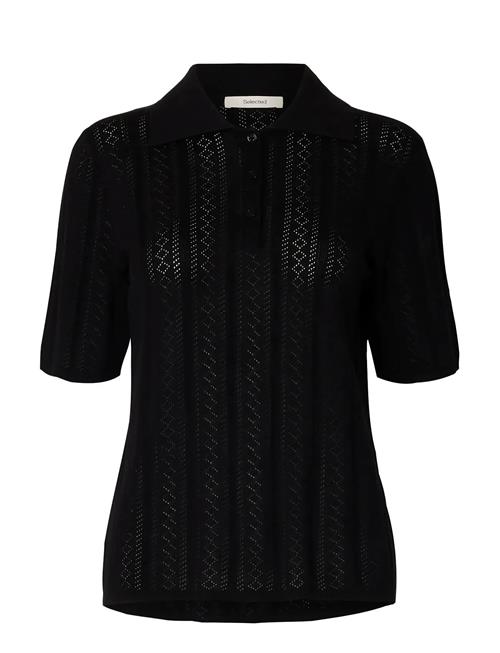 Selected | Slftoledo Structure 2/4 Knit Polo Neck | L