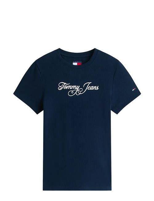 Tommy Jeans | Tjw Slim Ess Logo 1 Rib Tee Ext | XXS