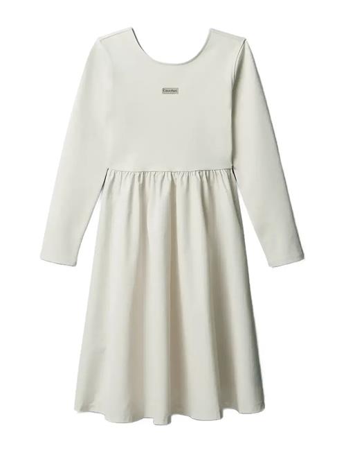 Calvin Klein | Mix Media Fit Flare L/S Dress | 128