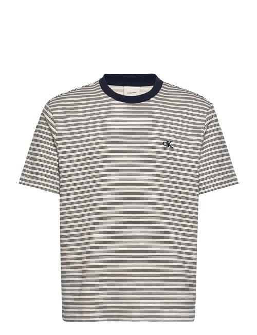 Calvin Klein | Ss Striped Ottoman Tee | M
