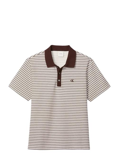 Calvin Klein | Ss Striped Ottoman Polo | L