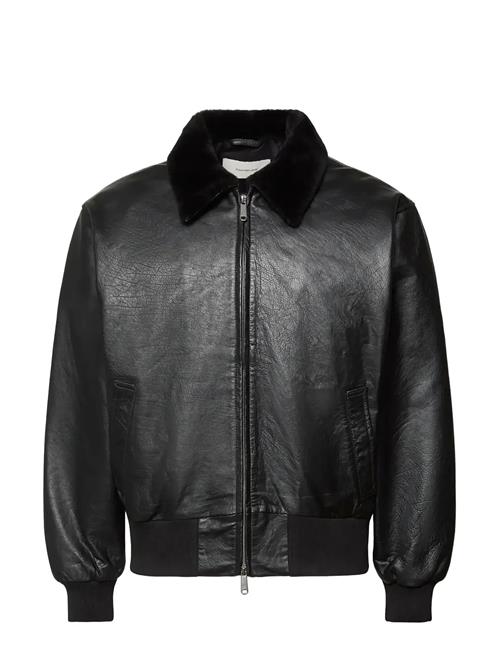Calvin Klein | Ls Leather Bomber W/ Shearling C | M
