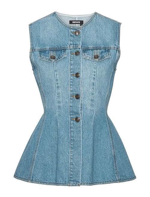 ROTATE | Flared Denim Top | 36