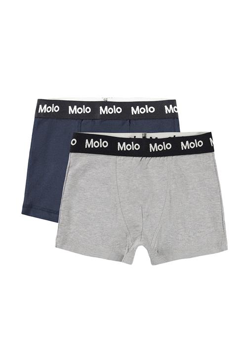 Molo 2-pak Justin Boxer Trusser Navy/Gray Navy Grey 110/116 cm  Blå  110/116 cm  mand