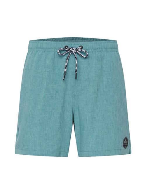 PROTEST Badeshorts 'DAVEY'  cyanblå / sort / hvid