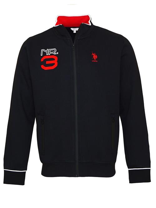 U.S. POLO ASSN. Sweatjakke  rød / sort / hvid