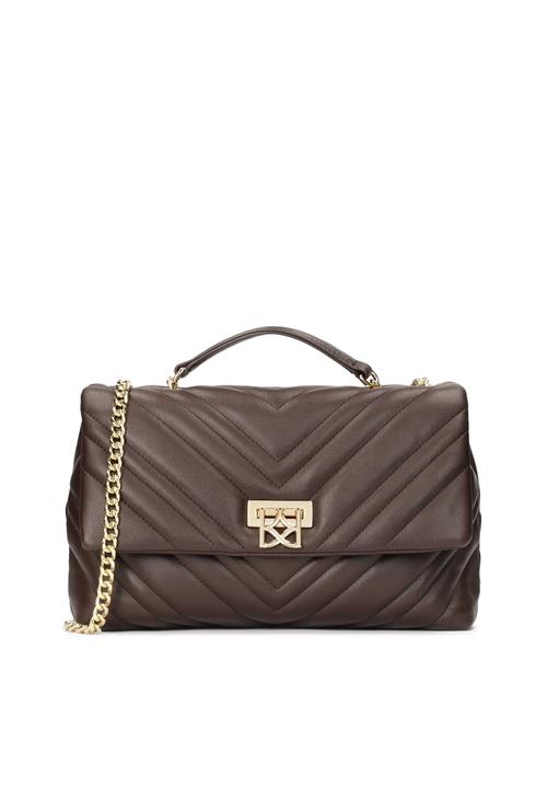 Kazar Håndtaske  kastaniebrun / guld