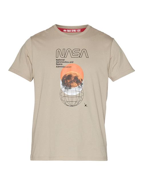 ALPHA INDUSTRIES Bluser & t-shirts 'NASA Orbit'  sand / lysegrå / orange / sort