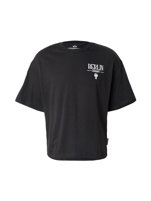 ALPHA INDUSTRIES Bluser & t-shirts 'Berlin Candy Bomber'  sort / hvid