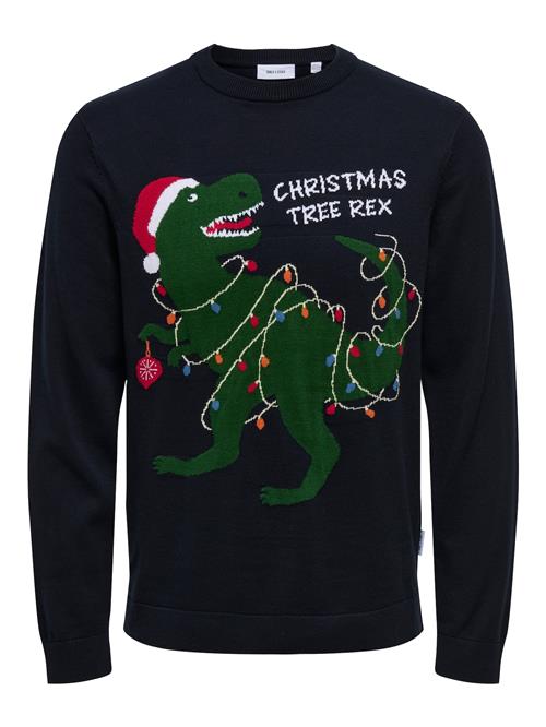 Only & Sons Pullover 'ONSXmas'  natblå / smaragd / rød / hvid