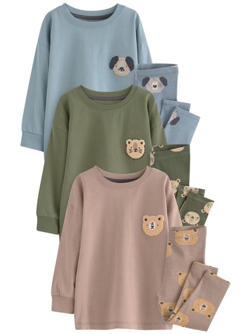 Next Nattøj  dueblå / lysebrun / grøn / pudder