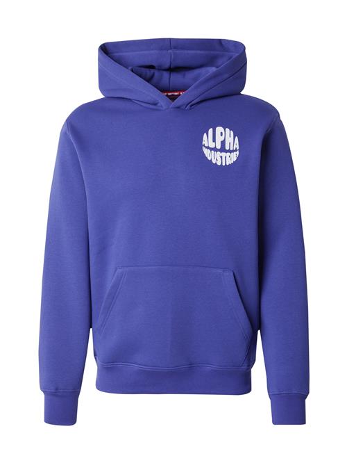 ALPHA INDUSTRIES Sweatshirt  violetblå / hvid