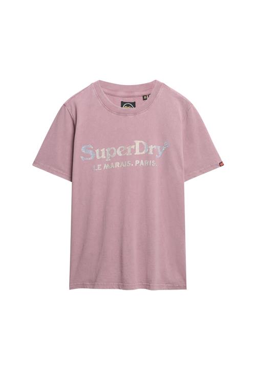 Superdry & Co Shirts 'Venue'  beige / lysviolet / sølv