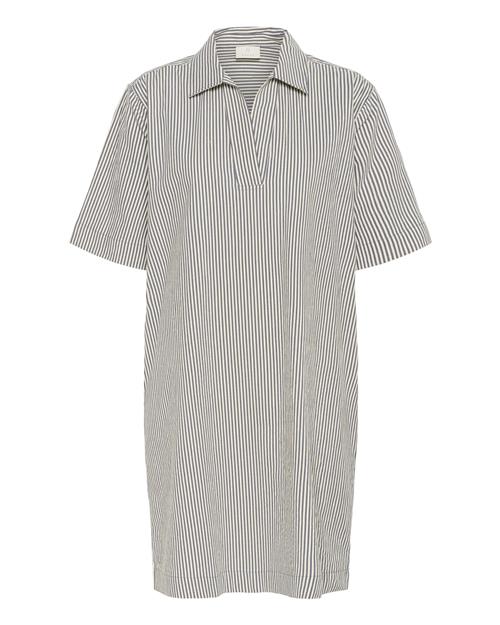 Kaffe Blusekjole 'KAAnaya'  ensian / hvid