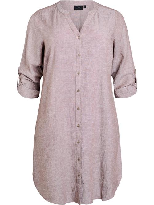 Zizzi Blusekjole 'Lina'  brun-meleret