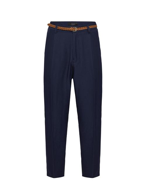 Antioch Bukser med lægfolder  mørkeblå